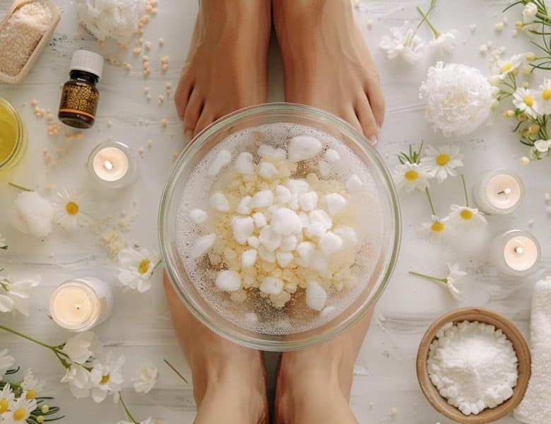 Bain de pied au bicarbonate pour mycose : recettes et durée efficace