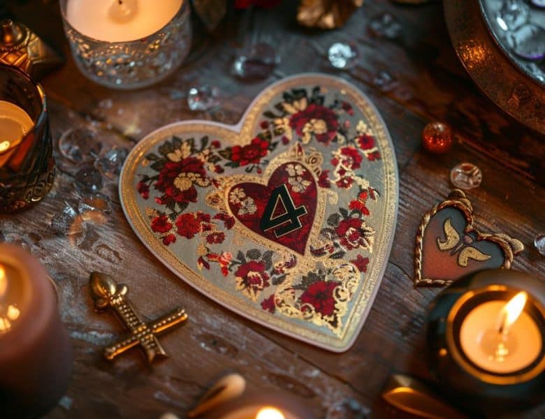 Découvrez la signification profonde du 4 de coeur dans le tarot et les jeux de cartes