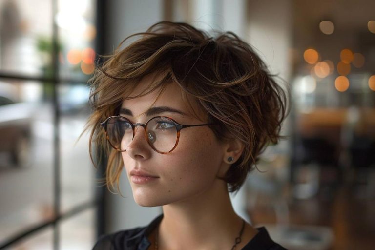 Coupe courte pour femmes avec lunettes : styles tendance